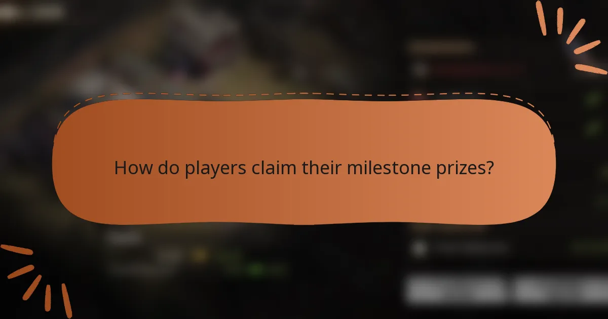 How do players claim their milestone prizes?