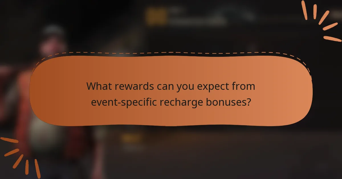What rewards can you expect from event-specific recharge bonuses?